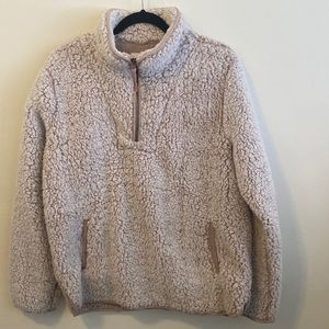 Thread + Supply Frosted Pale Mauve Wubby Fleece Quarter-Zip Jacket